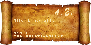 Albert Esztella névjegykártya